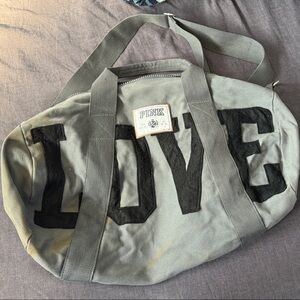 Victoria's Secret Pink Gray and Black Travel Bag